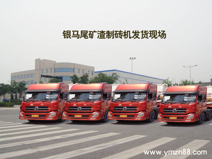 銀馬尾礦渣制磚機發(fā)貨照片